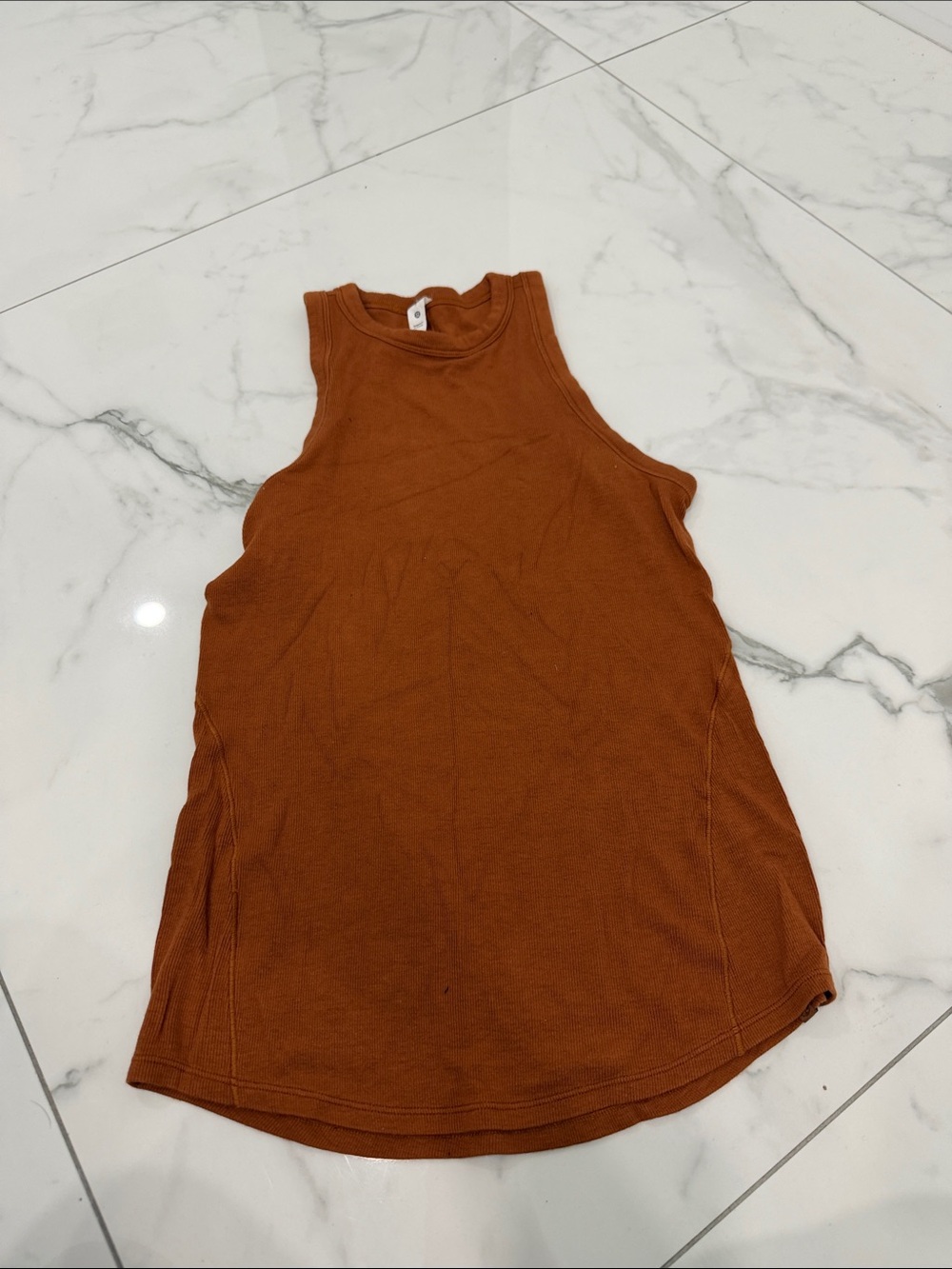 lululemon athletica size 6 Ribbed Sleeveless Tank - Rust Brown @@@